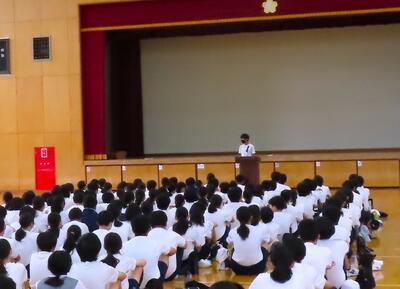 5月２１日　２年学年朝会