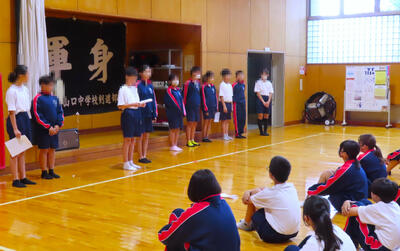 ６月４日　１学年朝会2